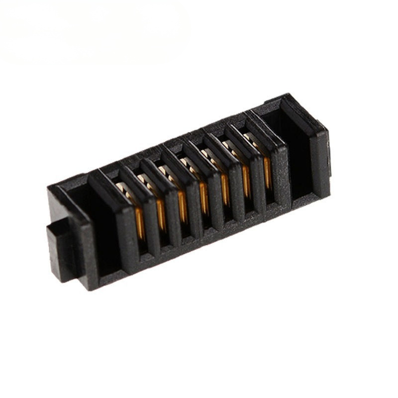 7-PIN Parmak İzi Kilidi Pil Yuvası Konnektörü 2.0mm Aralıklı Giriş Bıçak PBT Malzeme Fosfor Bronz Kontaklı