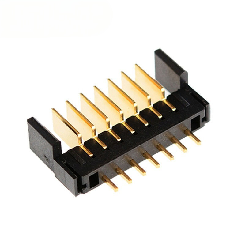 7-PIN Parmak İzi Kilidi Pil Yuvası Konnektörü 2.0mm Aralıklı Giriş Bıçak PBT Malzeme Fosfor Bronz Kontaklı