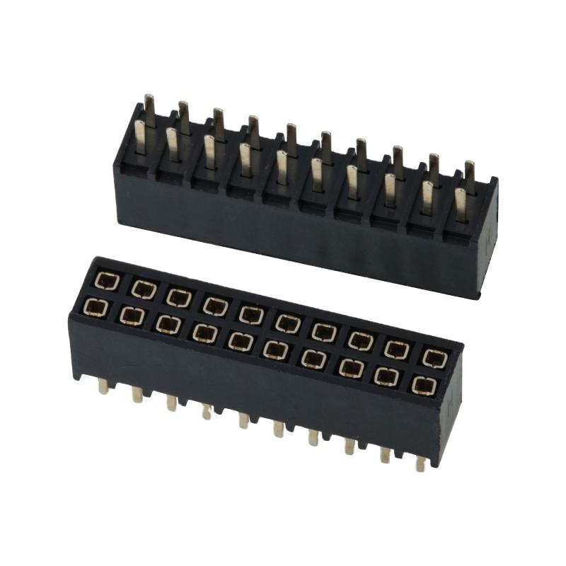 DIP Dişi Konnektör 2.54 mm Hatve Çift Sıra Dişi Düz Konnektör Soket Pin Şerit Konnektör