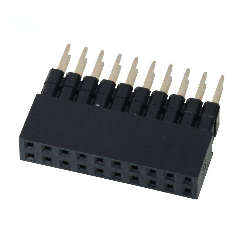 2.54mm,0.64x0.4SQ Pitch Connector Çift Sıralı Kadın Pin Header Connector