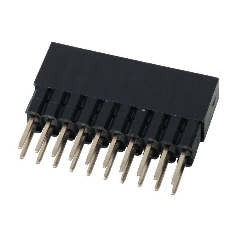 2.54mm,0.64x0.4SQ Pitch Connector Çift Sıralı Kadın Pin Header Connector