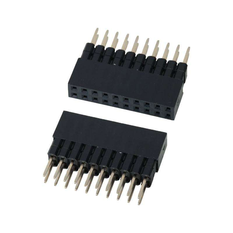 2.54mm,0.64x0.4SQ Pitch Connector Çift Sıralı Kadın Pin Header Connector