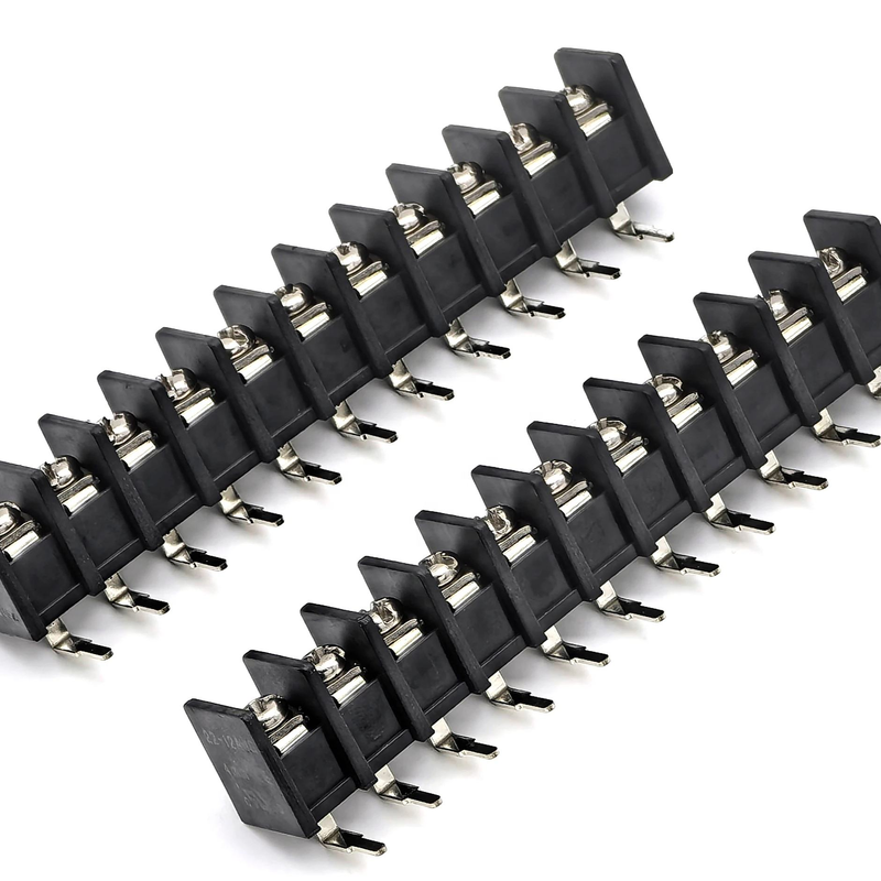 9.5mm Pitch Bariyer Terminal Blokları 90 Derece DIP Siyah 11P PA66 Malzeme 300V 25A