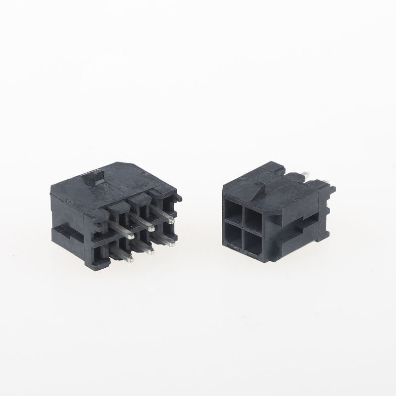 MX3.0 Metal Double Row Buckle Straight Pin Header 3.0mm Pitch, 180° Dual Row PCB Power Connector (Compatible with 43045 / 5557 Series)