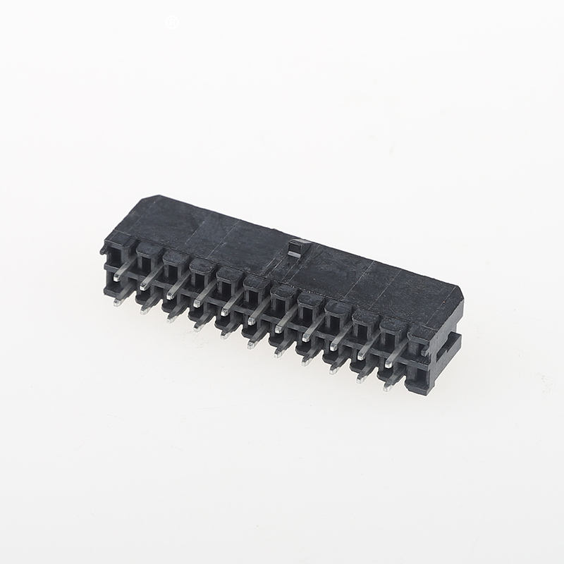 MX3.0 Metal Double Row Buckle Straight Pin Header 3.0mm Pitch, 180° Dual Row PCB Power Connector (Compatible with 43045 / 5557 Series)