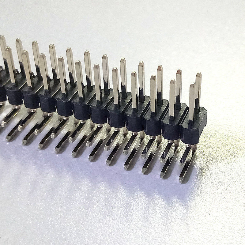 PA9T Çift Tek Sıra DIP 90 Derece toplu iğne Konnektör toplu iğne Başlığı 1.27 Mm Aralık