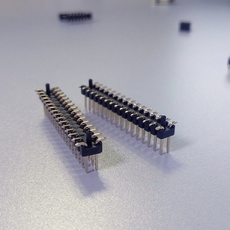 Çift Sıra 1.27mm Saha SMT toplu iğne Başlık Konnektörleri 40 toplu iğne Dişi Başlık