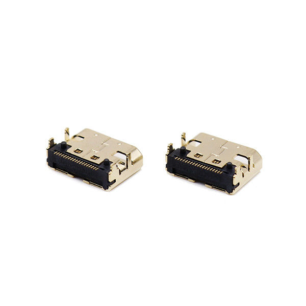 PCB için 19 toplu iğneli Mikro HDMI Soket LCP C Tipi Dişi Konnektör