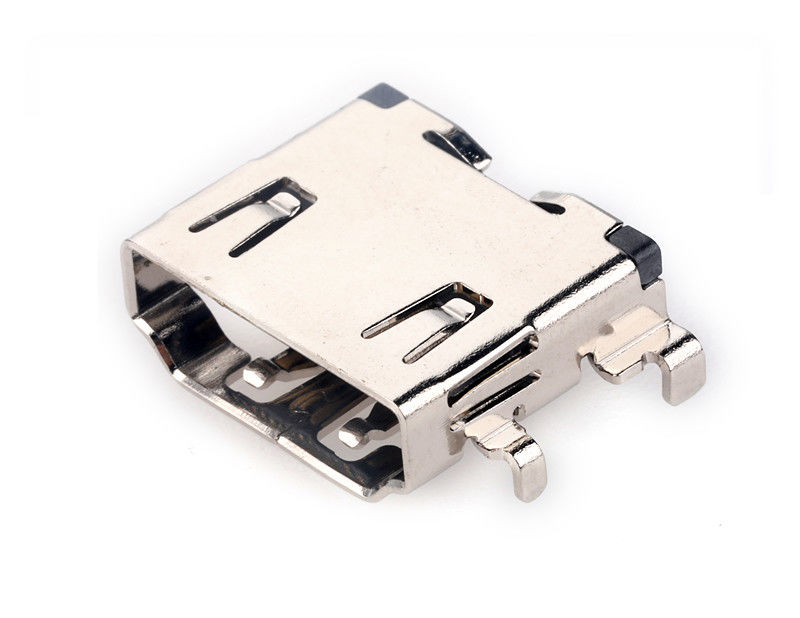 Kurulu Soket Altında 19 toplu iğne DIP Dişi PCB HDMI Kablo Konnektörleri 1.8mm TV için