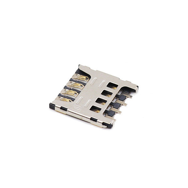 LCP 8 toplu iğneli Mikro SIM Kart Soket Konnektörü İtmeli H1.8mm 5000 Döngü Dayanıklılık