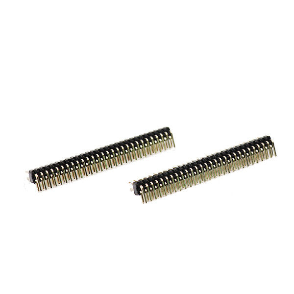 90 Derece 1.27mm Saha PCB Dip toplu iğne Header Konnektörleri Çift Sıralı ROHS