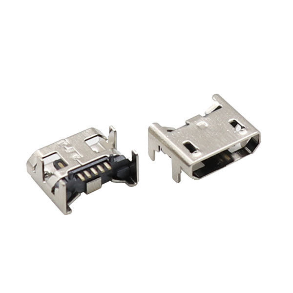 UL94V-0 Mikro USB Konnektörler 5 toplu iğneli Dişi Soket Ayakları Koltuk Jack Plakasını Takma