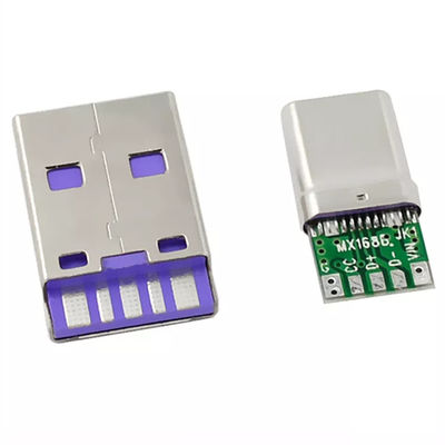 USB Fiş Tipi C Erkek Konnektör Şarj Portu Hızlı İletim Hızı 5A